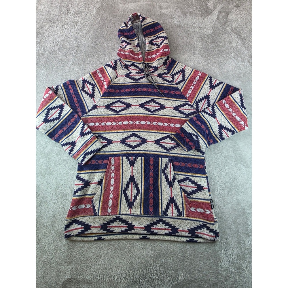Brooklyn Cloth Hoodie Women Large Multicolor Southwestern Aztec Pattern Pullover